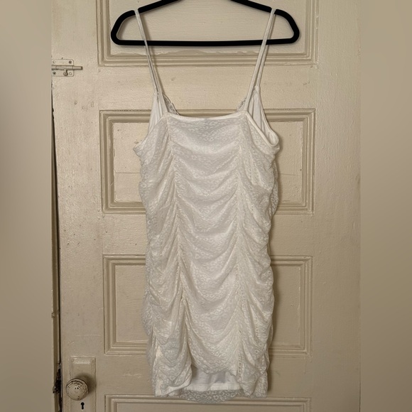 Divided Ruched Leopard Mini Dress - Picture 5 of 5